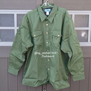 *𝓥𝓲𝓷𝓽𝓪𝓰𝓮 𝐇𝐚𝐛𝐚𝐧𝐝'𝐬 𝕀ℂ𝔼 ℍ𝕆𝕌𝕊𝔼 Green Flannel Jacket XL